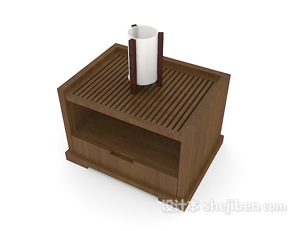 设计本日式木质柜子3d模型下载
