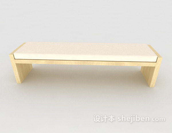 现代风格休闲长板凳3d模型下载