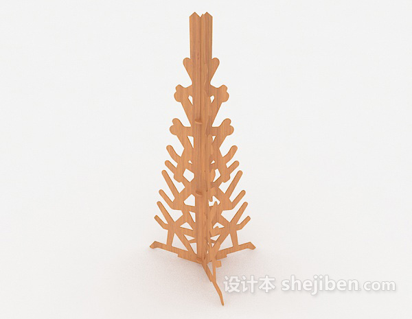 现代风格木质圣诞摆设品3d模型下载