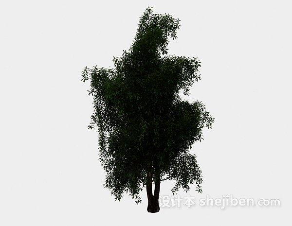 个性绿树3d模型下载