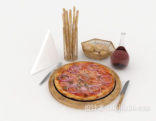 美式披萨3d模型下载