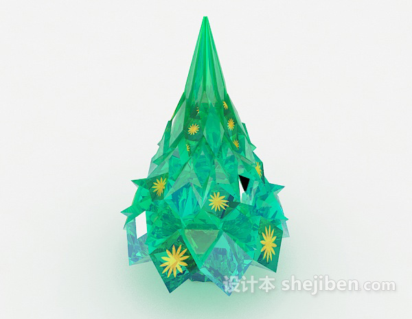 现代风格圣诞树摆设3d模型下载