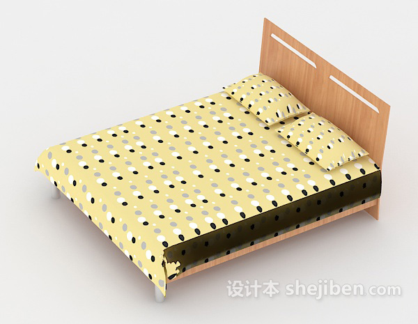设计本居家简单实用双人床3d模型下载