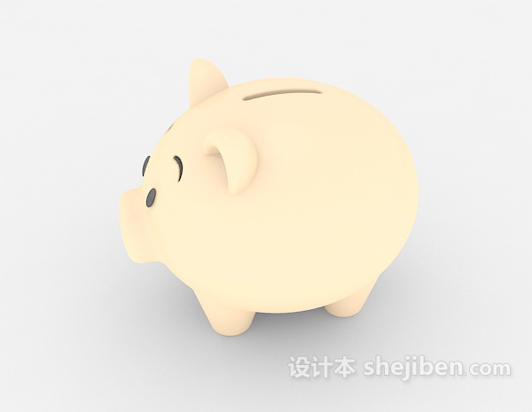 免费小猪储蓄罐3d模型下载