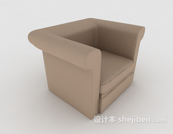 设计本居家简单单人沙发3d模型下载