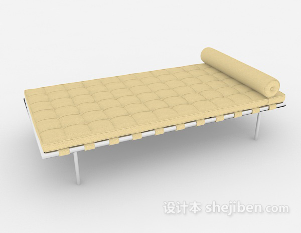 设计本简单单人床3d模型下载