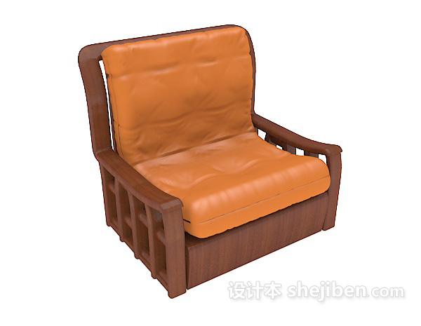 简单家居新中式沙发3d模型下载