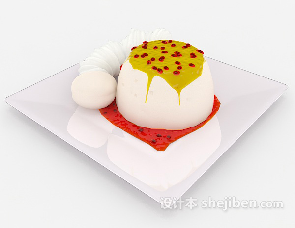 设计本西式甜品3d模型下载
