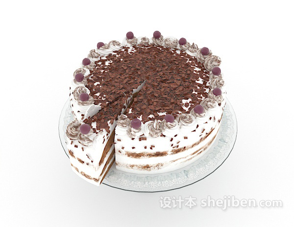 现代风格蛋糕3d模型下载