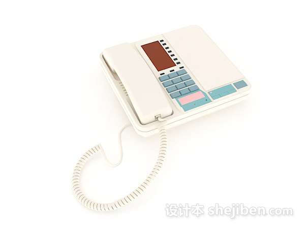 现代电话座机3d模型下载