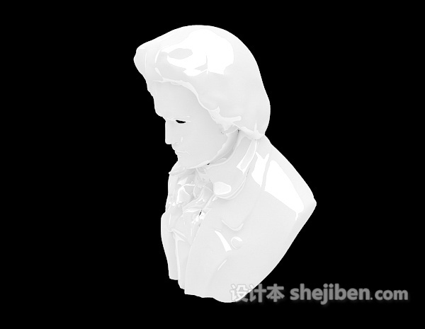 设计本白色雕像3d模型下载