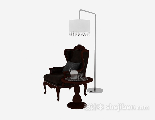 免费欧式单人家居椅3d模型下载
