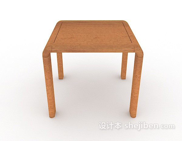 现代风格实木家居板凳3d模型下载