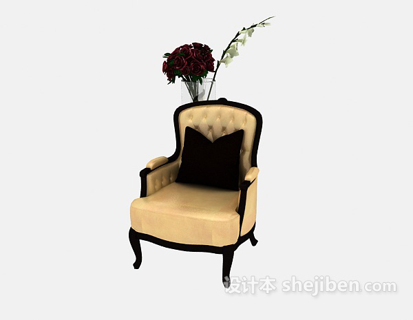 免费欧式沙发椅子3d模型下载