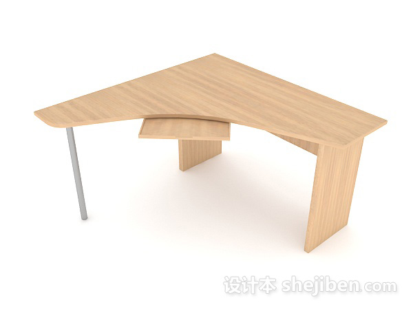 木质电脑桌子3d模型下载