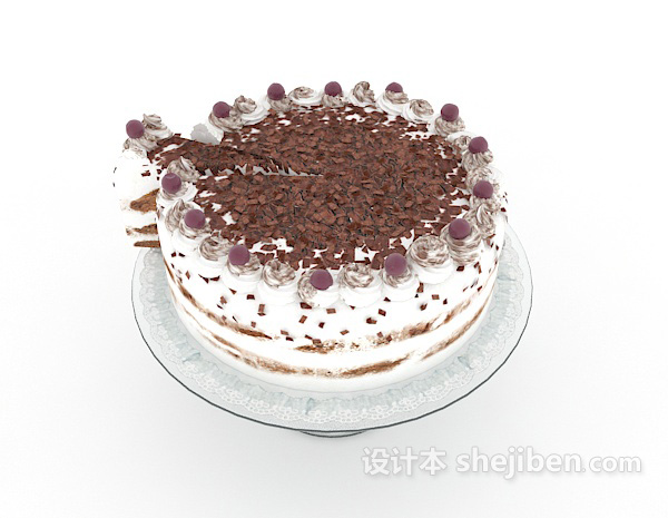 设计本蛋糕3d模型下载