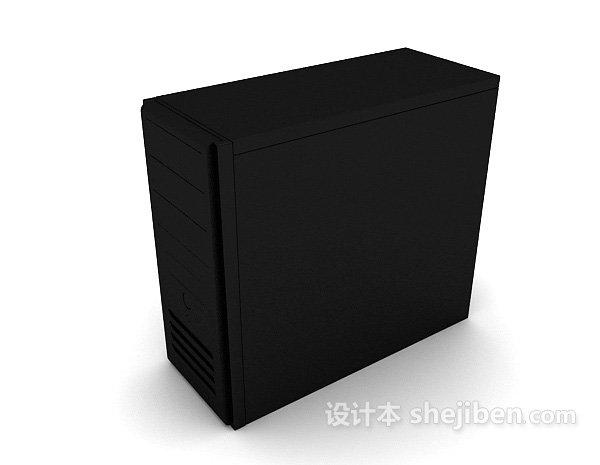 设计本黑色主机箱3d模型下载