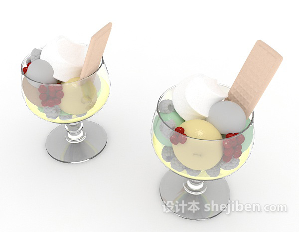 免费冰淇淋球3d模型下载