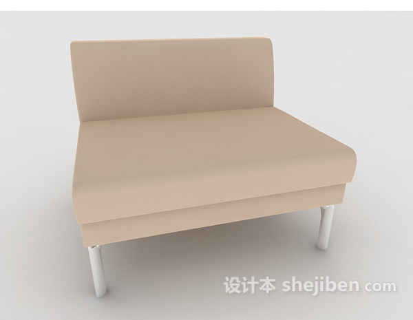 设计本浅棕色简约家居椅子3d模型下载