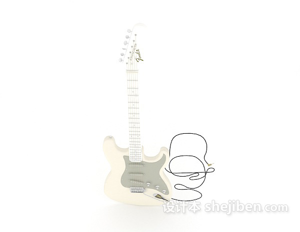 现代风格电吉他3d模型下载