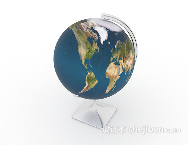 现代地球仪3d模型下载