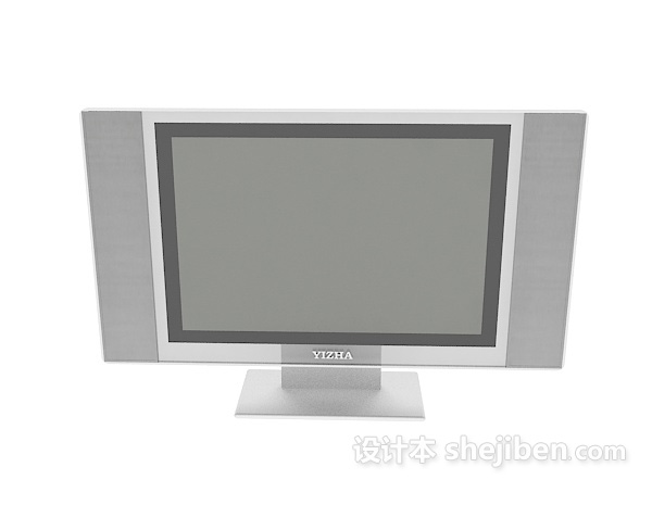 现代风格灰色超薄电视机3d模型下载