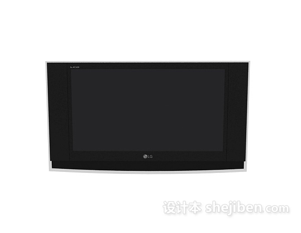 LG黑色电视机3d模型下载