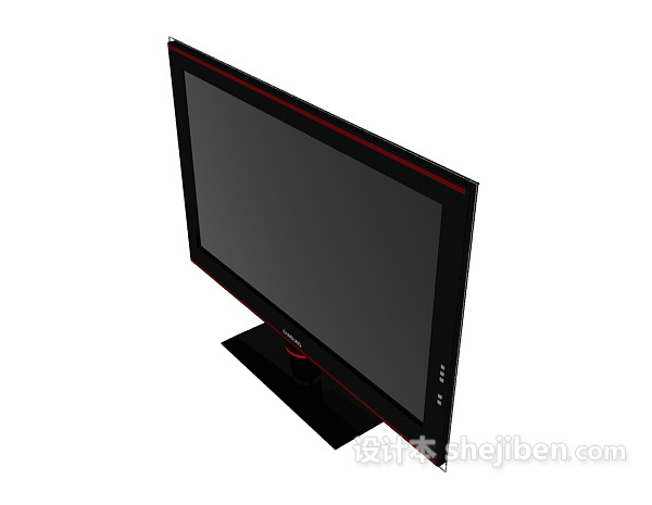 设计本黑色超薄电视机3d模型下载