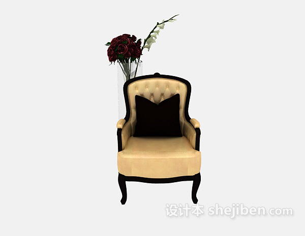 欧式风格欧式沙发椅子3d模型下载
