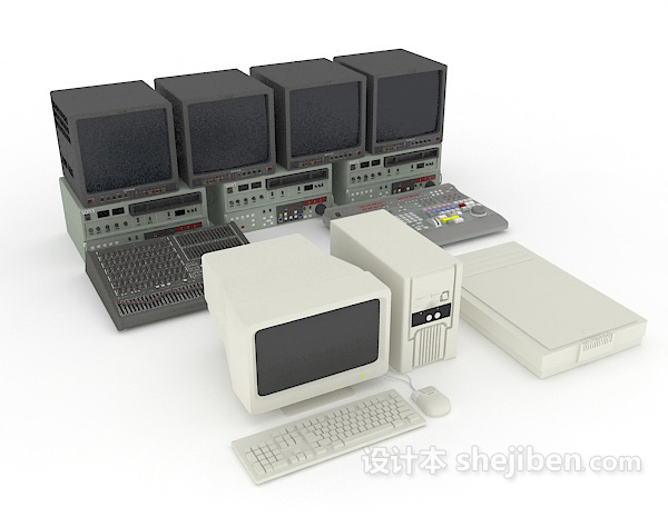 计算机、交换机3d模型下载