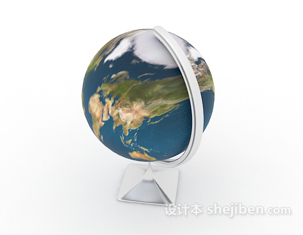 免费现代地球仪3d模型下载