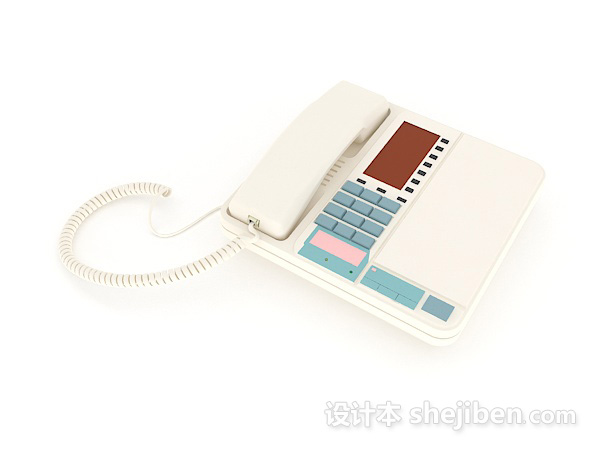 现代风格现代电话座机3d模型下载