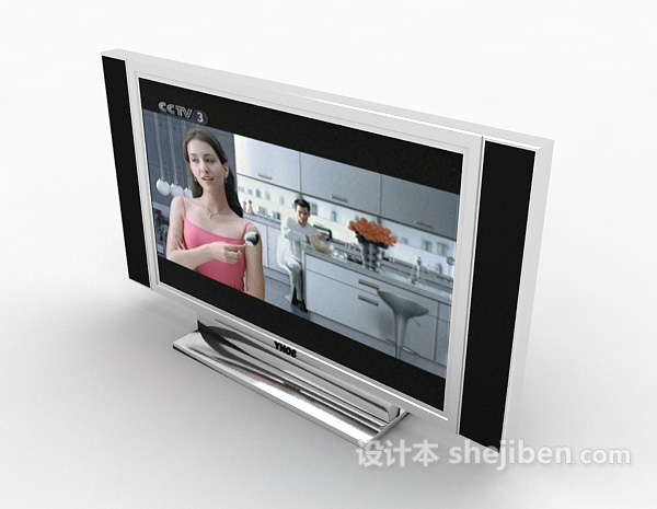 设计本大屏电视机3d模型下载