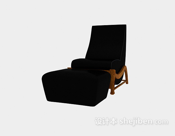 简单家居休闲椅3d模型下载