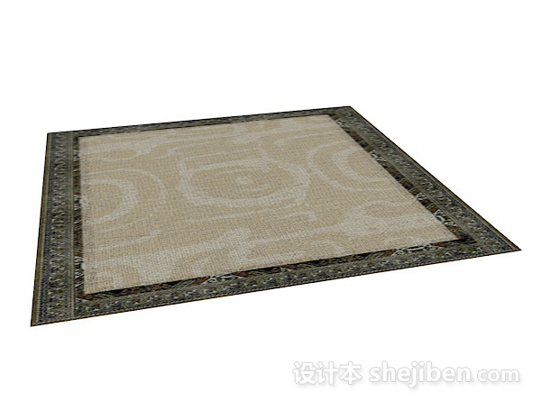 简单居家地毯3d模型下载