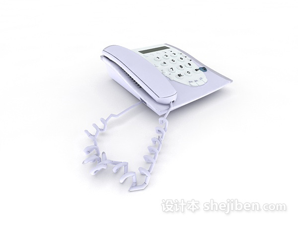 现代风格座机电话3d模型下载