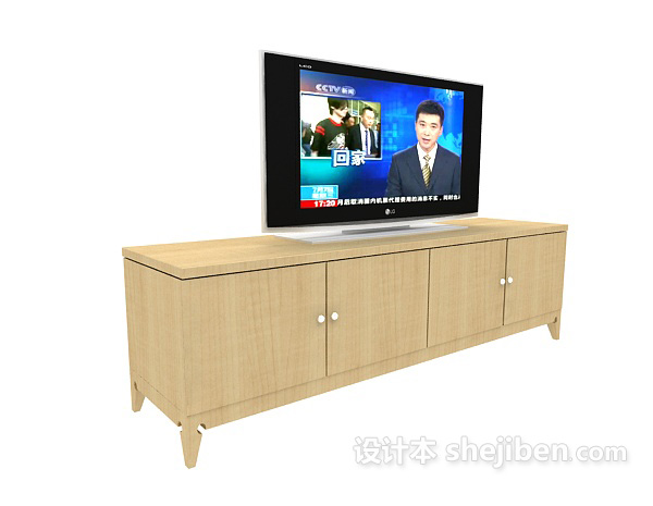 免费现代液晶电视机3d模型下载