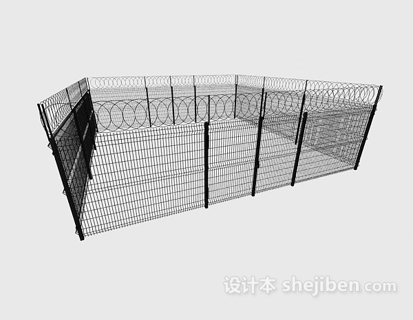 免费铁丝围栏3d模型下载
