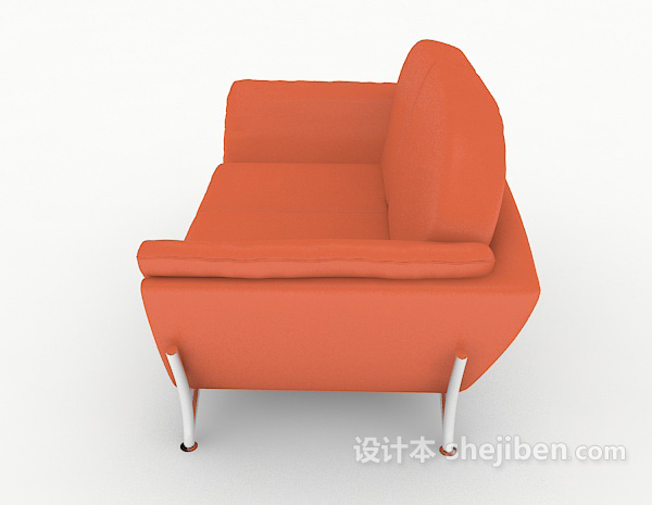 设计本双人皮质沙发3d模型下载