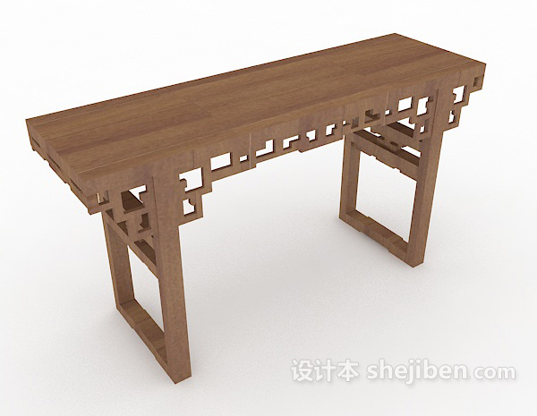中式清明供桌3d模型下载