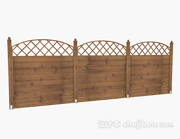 现代风格实木栏杆3d模型下载