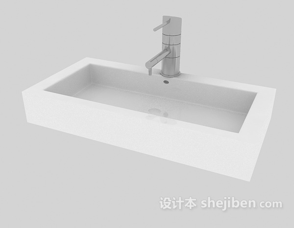 免费现代简单洗手池3d模型下载