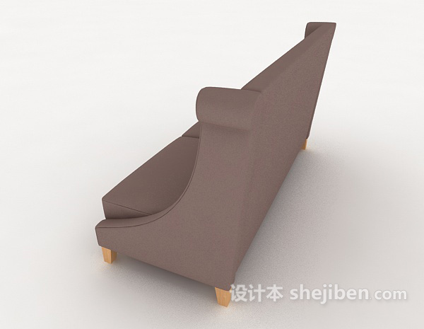 设计本简单居家双人沙发3d模型下载