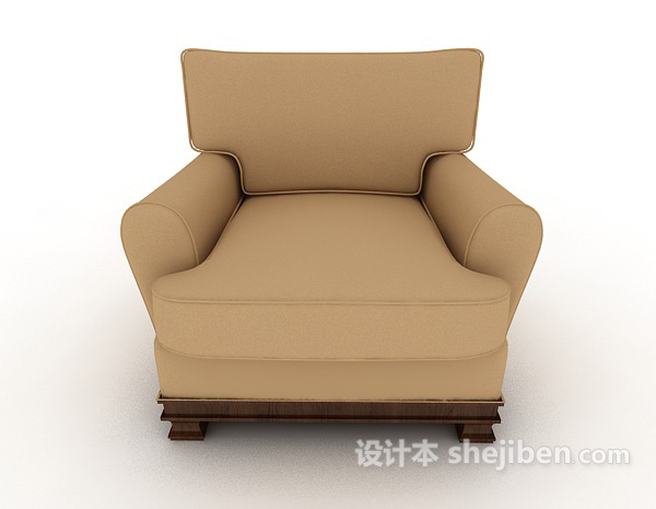 欧式风格欧式家居单人沙发3d模型下载