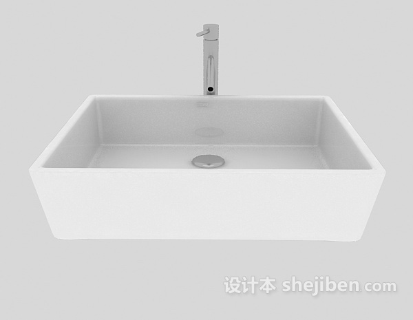 现代风格现代家居洗手池3d模型下载