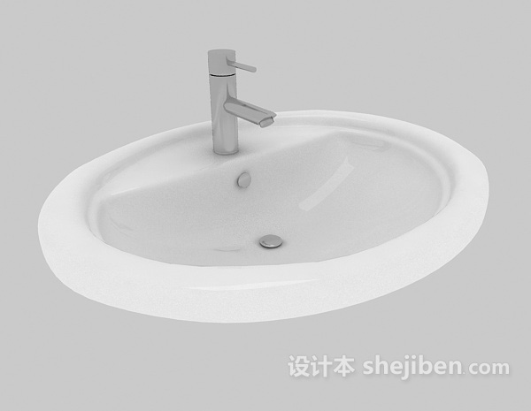 设计本白色洗面盆3d模型下载