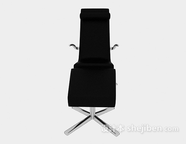 现代风格黑色躺椅3d模型下载