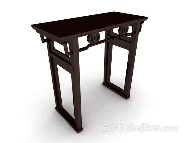 中式风格简单供桌3d模型下载