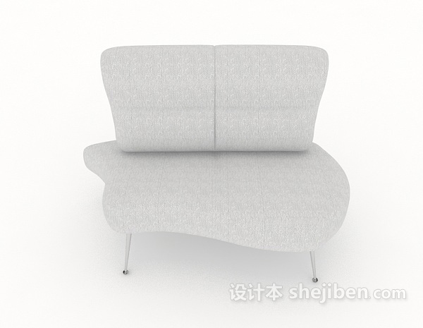 现代风格个性简约灰色休闲椅子3d模型下载