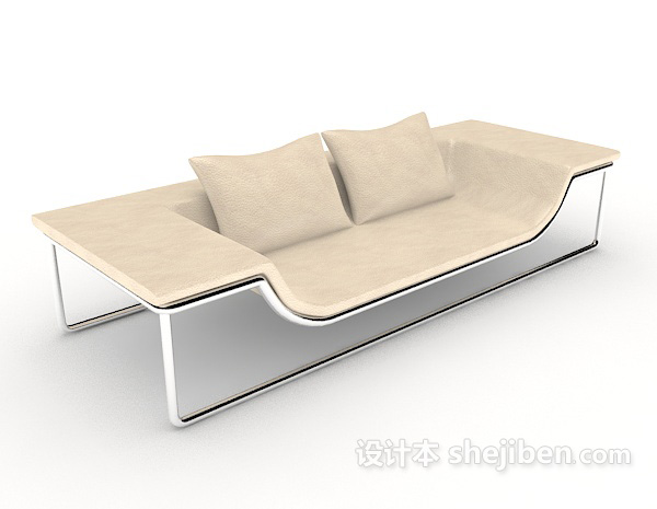 个性简约长休闲椅子3d模型下载